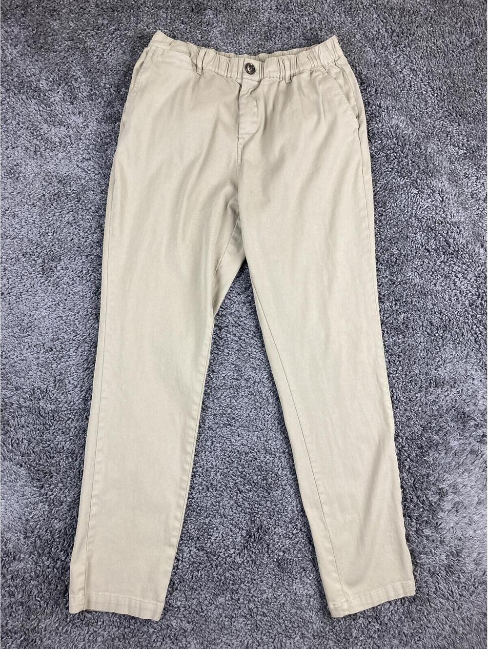 Cove Chino Pants Elastic Waist Men's Size 32 Khaki Stretch